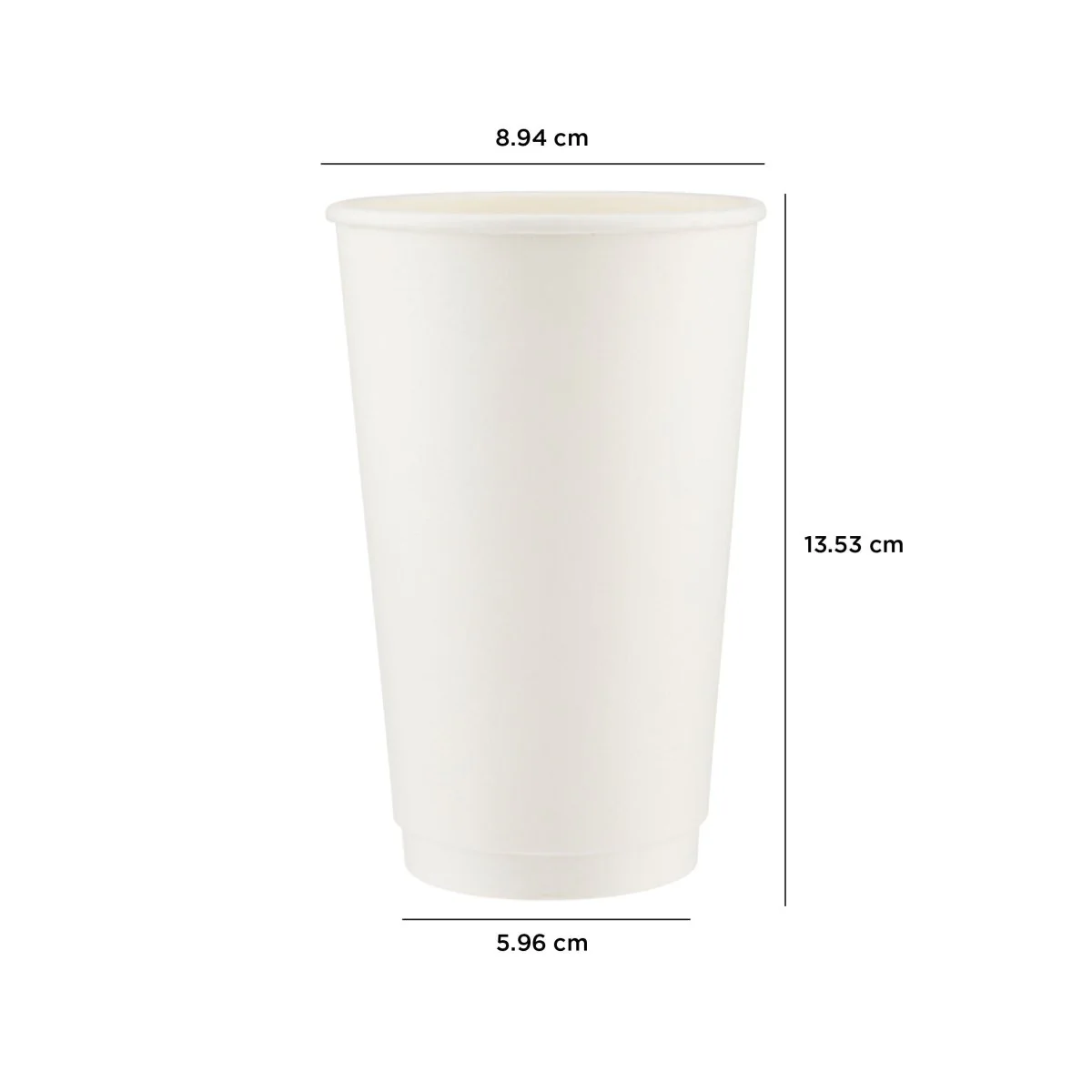 White Double Wall Paper Cups - 16 Oz - 5000 Pieces