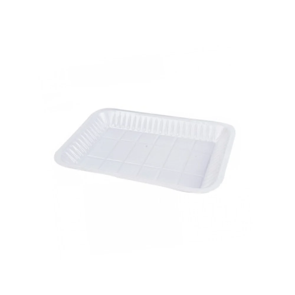 White rectangular plastic plates - No 1 -  (500 pieces)