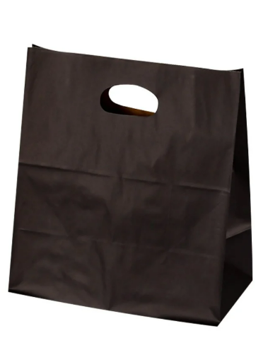 Black Paper Bag with handle - Large ( 25 Pcs )