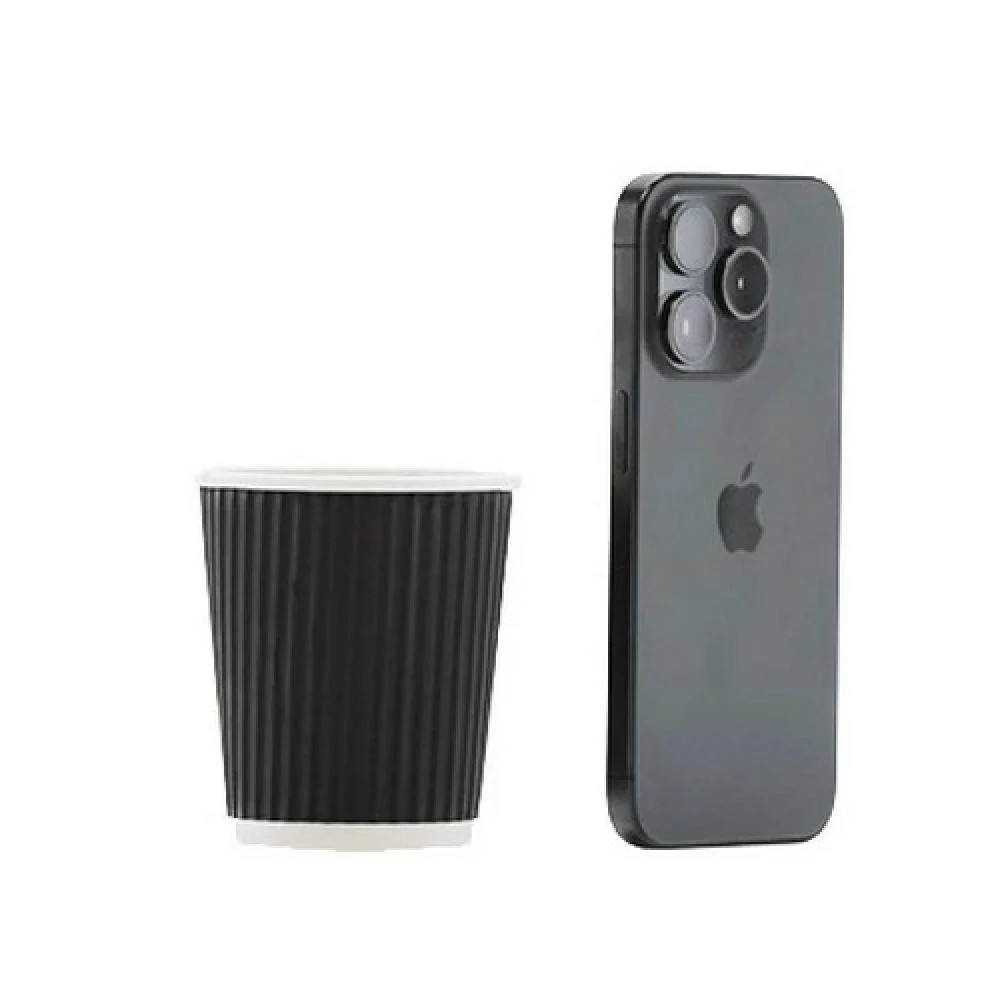 black Two-ply corrugated paper cups- 7 oz - (250 cups)