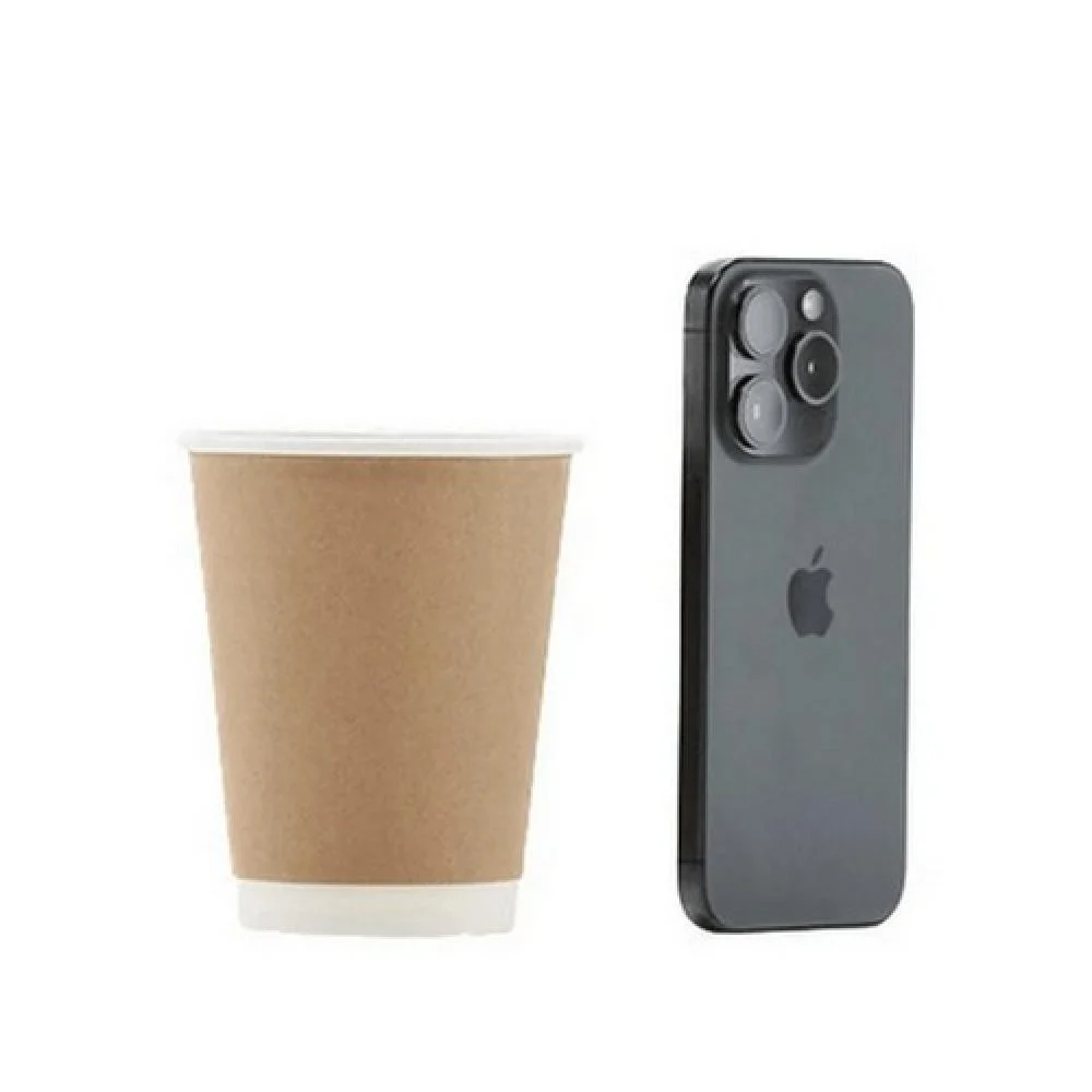 brown Double-layered paper cups - 12 oz - (250 cups)