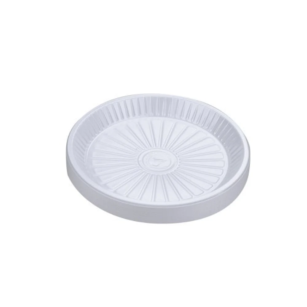 Plain round plastic plates - size 22 - (500 pieces)
