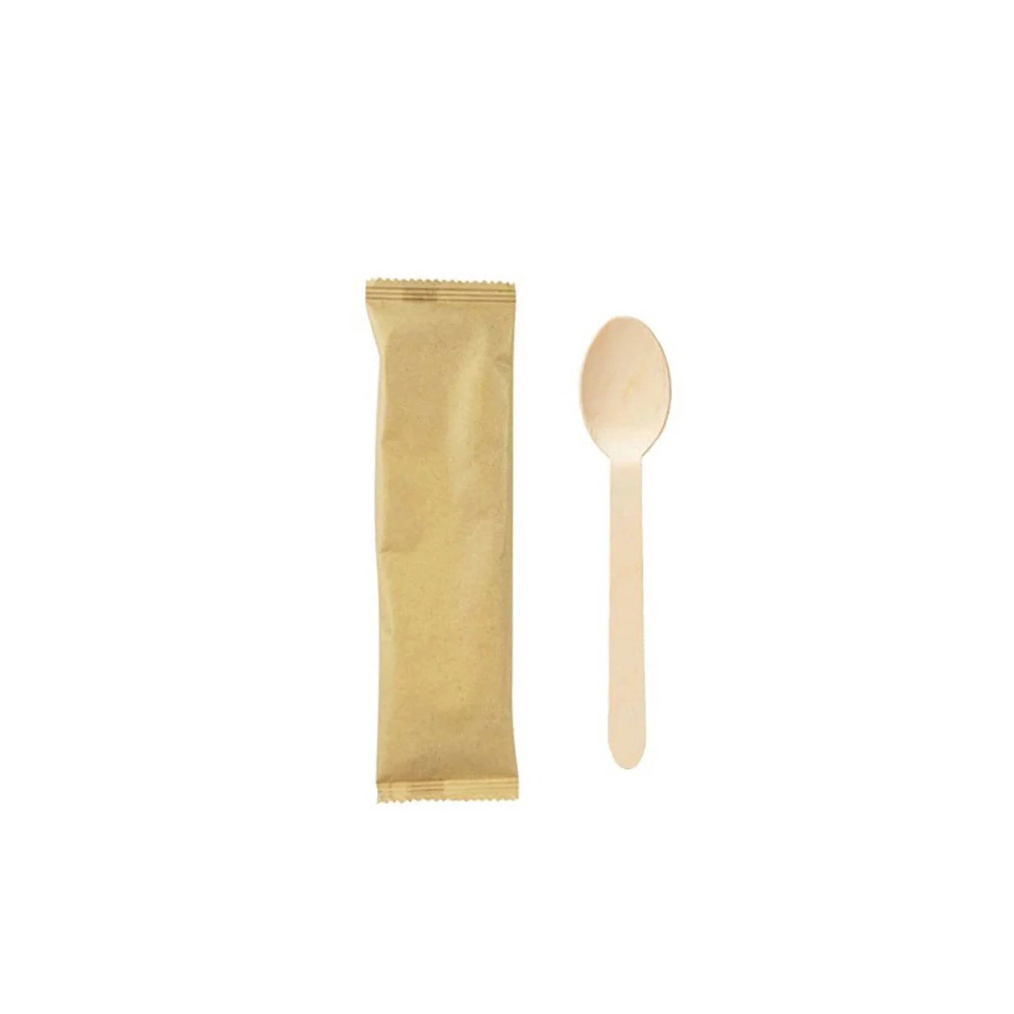 Wooden Spoon Individually Wrapped - 5000 Pieces